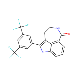 O=C1NCCc2c(-c3cc(C(F)(F)F)cc(C(F)(F)F)c3)[nH]c3cccc1c23 ZINC000013491953