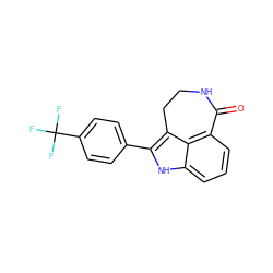 O=C1NCCc2c(-c3ccc(C(F)(F)F)cc3)[nH]c3cccc1c23 ZINC000013491949