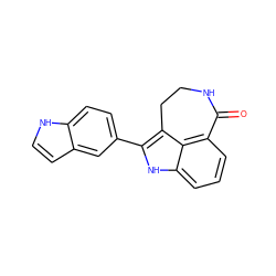 O=C1NCCc2c(-c3ccc4[nH]ccc4c3)[nH]c3cccc1c23 ZINC000013491962