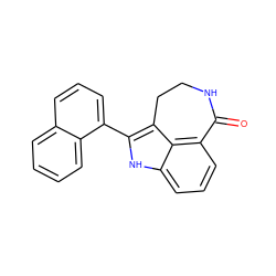 O=C1NCCc2c(-c3cccc4ccccc34)[nH]c3cccc1c23 ZINC000013491958