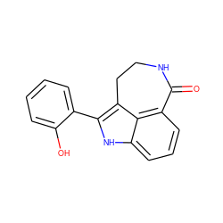 O=C1NCCc2c(-c3ccccc3O)[nH]c3cccc1c23 ZINC000013491945