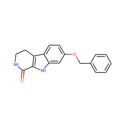 O=C1NCCc2c1[nH]c1cc(OCc3ccccc3)ccc21 ZINC000028820140