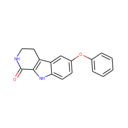 O=C1NCCc2c1[nH]c1ccc(Oc3ccccc3)cc21 ZINC000028820129