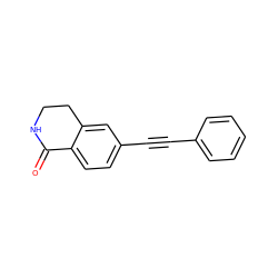 O=C1NCCc2cc(C#Cc3ccccc3)ccc21 ZINC000066097966