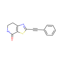 O=C1NCCc2nc(C#Cc3ccccc3)sc21 ZINC000072315046