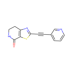 O=C1NCCc2nc(C#Cc3cccnc3)sc21 ZINC000096272986