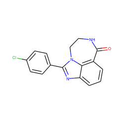 O=C1NCCn2c(-c3ccc(Cl)cc3)nc3cccc1c32 ZINC000013492936