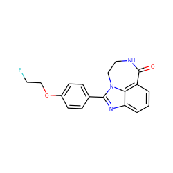 O=C1NCCn2c(-c3ccc(OCCF)cc3)nc3cccc1c32 ZINC000103270631