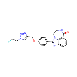 O=C1NCCn2c(-c3ccc(OCc4cn(CCF)nn4)cc3)nc3cccc1c32 ZINC000103270636