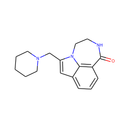 O=C1NCCn2c(CN3CCCCC3)cc3cccc1c32 ZINC000040411729