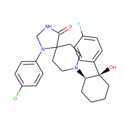 O=C1NCN(c2ccc(Cl)cc2)C12CCN([C@@H]1CCCC[C@@]1(O)c1ccc(F)cc1)CC2 ZINC000028564041