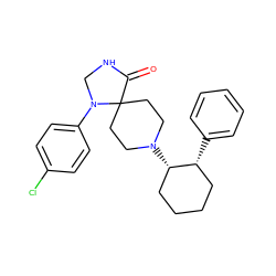 O=C1NCN(c2ccc(Cl)cc2)C12CCN([C@H]1CCCC[C@H]1c1ccccc1)CC2 ZINC000013981795