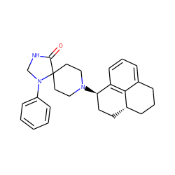 O=C1NCN(c2ccccc2)C12CCN([C@@H]1CC[C@H]3CCCc4cccc1c43)CC2 ZINC000014977274