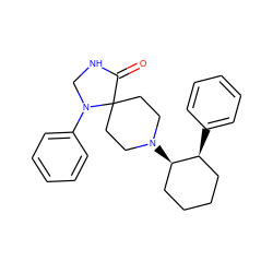 O=C1NCN(c2ccccc2)C12CCN([C@@H]1CCCC[C@@H]1c1ccccc1)CC2 ZINC000013981791