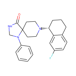 O=C1NCN(c2ccccc2)C12CCN([C@@H]1CCCc3ccc(F)cc31)CC2 ZINC000028886286