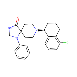 O=C1NCN(c2ccccc2)C12CCN([C@H]1CCCc3c(Cl)cccc31)CC2 ZINC000028886354