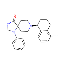 O=C1NCN(c2ccccc2)C12CCN([C@H]1CCCc3c(F)cccc31)CC2 ZINC000028886302