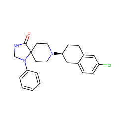 O=C1NCN(c2ccccc2)C12CCN([C@H]1CCc3cc(Cl)ccc3C1)CC2 ZINC000013806833