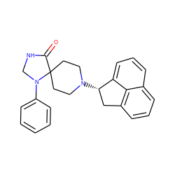 O=C1NCN(c2ccccc2)C12CCN([C@H]1Cc3cccc4cccc1c34)CC2 ZINC000013806901