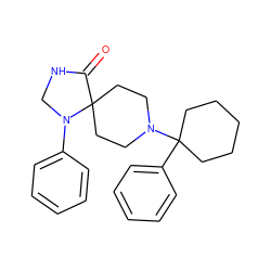 O=C1NCN(c2ccccc2)C12CCN(C1(c3ccccc3)CCCCC1)CC2 ZINC000036222055