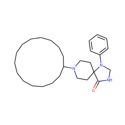 O=C1NCN(c2ccccc2)C12CCN(C1CCCCCCCCCCCCCC1)CC2 ZINC000027904021