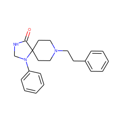 O=C1NCN(c2ccccc2)C12CCN(CCc1ccccc1)CC2 ZINC000005799845