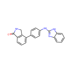 O=C1NCc2c1cccc2-c1ccc(Nc2nc3ccccc3[nH]2)cc1 ZINC000063298529