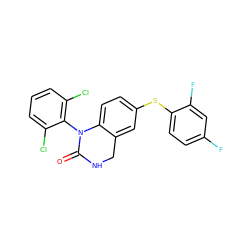 O=C1NCc2cc(Sc3ccc(F)cc3F)ccc2N1c1c(Cl)cccc1Cl ZINC000013588787