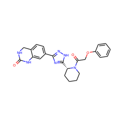 O=C1NCc2ccc(-c3n[nH]c([C@H]4CCCCN4C(=O)COc4ccccc4)n3)cc2N1 ZINC000143974140