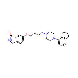 O=C1NCc2ccc(OCCCCN3CCN(c4cccc5c4CCC5)CC3)cc21 ZINC000064540109