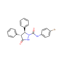 O=C1NN(C(=O)Nc2ccc(Br)cc2)[C@H](c2ccccc2)[C@H]1c1ccccc1 ZINC000000538559