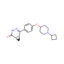 O=C1NN=C(c2ccc(OC3CCN(C4CCC4)CC3)cc2)[C@H]2C[C@@H]12 ZINC000103260439