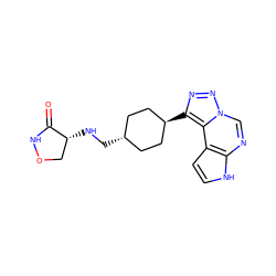 O=C1NOC[C@H]1NC[C@H]1CC[C@H](c2nnn3cnc4[nH]ccc4c23)CC1 ZINC001772611812