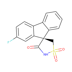 O=C1NS(=O)(=O)C[C@@]12c1ccccc1-c1ccc(F)cc12 ZINC000013446533