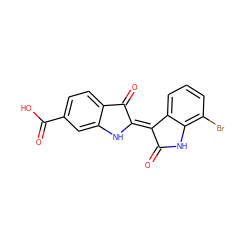 O=C1Nc2c(Br)cccc2/C1=C1/Nc2cc(C(=O)O)ccc2C1=O ZINC000101658912