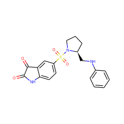 O=C1Nc2ccc(S(=O)(=O)N3CCC[C@H]3CNc3ccccc3)cc2C1=O ZINC000003921763