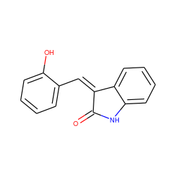 O=C1Nc2ccccc2/C1=C/c1ccccc1O ZINC000012719949