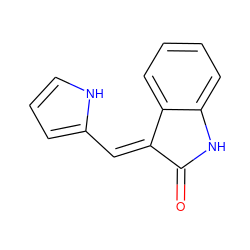 O=C1Nc2ccccc2/C1=C\c1ccc[nH]1 ZINC000031262374