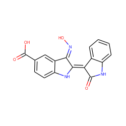 O=C1Nc2ccccc2/C1=C1/Nc2ccc(C(=O)O)cc2/C1=N\O ZINC000095584568