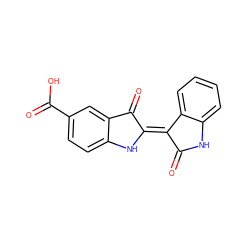 O=C1Nc2ccccc2/C1=C1/Nc2ccc(C(=O)O)cc2C1=O ZINC000101658856