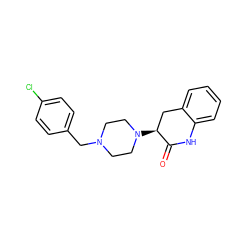 O=C1Nc2ccccc2C[C@@H]1N1CCN(Cc2ccc(Cl)cc2)CC1 ZINC000022454083