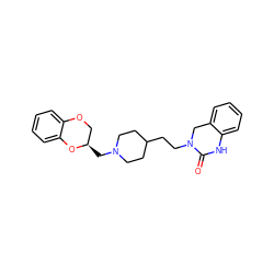 O=C1Nc2ccccc2CN1CCC1CCN(C[C@@H]2COc3ccccc3O2)CC1 ZINC000012356379