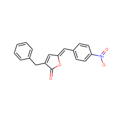 O=C1O/C(=C\c2ccc([N+](=O)[O-])cc2)C=C1Cc1ccccc1 ZINC000103210806