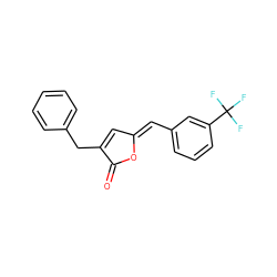 O=C1O/C(=C\c2cccc(C(F)(F)F)c2)C=C1Cc1ccccc1 ZINC000103220878