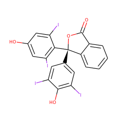 O=C1O[C@@](c2cc(I)c(O)c(I)c2)(c2c(I)cc(O)cc2I)c2ccccc21 ZINC000150571734