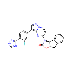 O=C1O[C@@H]2Cc3ccccc3[C@@H]2N1c1ccn2ncc(-c3ccc(-c4nc[nH]n4)c(F)c3)c2n1 ZINC000116186687