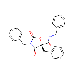 O=C1O[C@](Cc2ccccc2)(C(=O)NCc2ccccc2)C(=O)N1Cc1ccccc1 ZINC000096273498