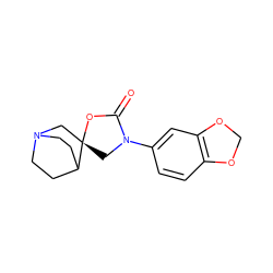 O=C1O[C@]2(CN3CCC2CC3)CN1c1ccc2c(c1)OCO2 ZINC000034040886