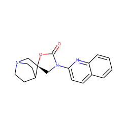 O=C1O[C@]2(CN3CCC2CC3)CN1c1ccc2ccccc2n1 ZINC000013642506