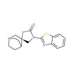 O=C1O[C@]2(CN3CCC2CC3)CN1c1nc2ccccc2s1 ZINC000013642508